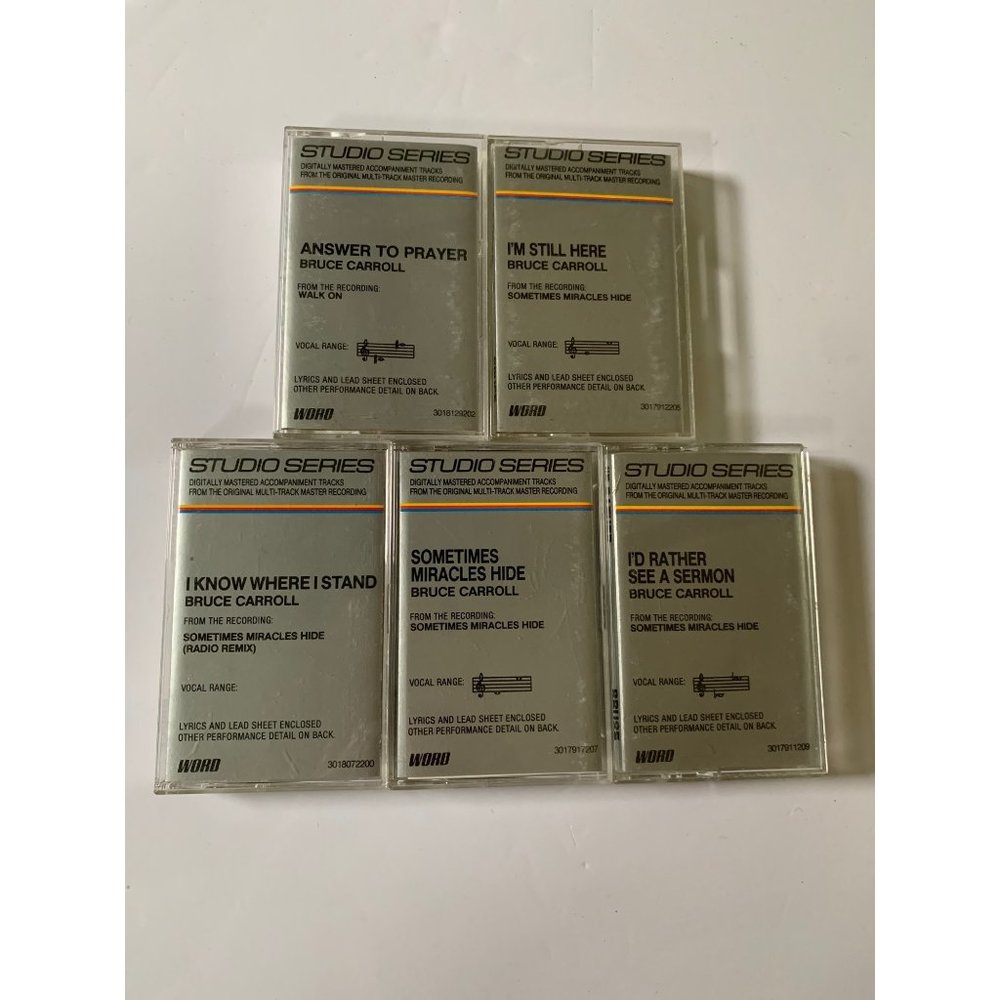 Bruce Carroll Studio Series Lot of 5 Cassettes See Photos /Description for Title